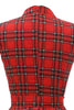 Load image into Gallery viewer, Red Plaid Vintage Plus Dress with Bowknot