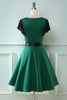 Load image into Gallery viewer, Green 1950s Swing Dress with Lace