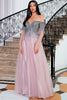 Load image into Gallery viewer, A Line Off the Shoulder Prom Dress with Beading