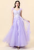 Load image into Gallery viewer, A Line Sweetheart Purple Vintage Prom Dress with Appliques