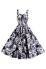 Load image into Gallery viewer, White Halloween Skull Square Neck Vintage Dress