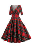 Load image into Gallery viewer, Red Sweetheart Plaid Print Christmas Dress