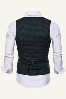 Black Lapel Double Breasted Men's Suit Vest