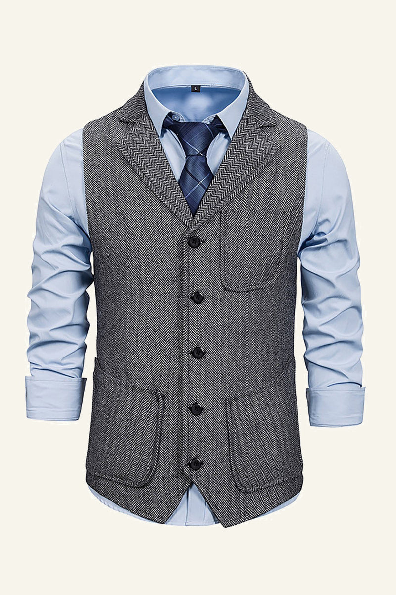 Load image into Gallery viewer, Peak Lapel Single Breasted Men&#39;s Suit Vest