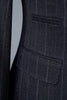 Load image into Gallery viewer, Black Striped Notched Lapel 3-Piece Men&#39;s Suit