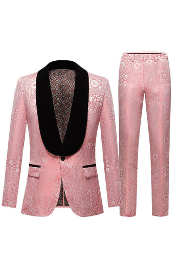 black and pink suits for men