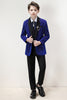 Load image into Gallery viewer, Sparkly Royal Blue Boys&#39; 3-Piece Formal Suit Set