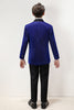 Load image into Gallery viewer, Sparkly Royal Blue Boys&#39; 3-Piece Formal Suit Set