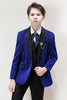 Load image into Gallery viewer, Sparkly Royal Blue Boys&#39; 3-Piece Formal Suit Set