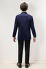 Load image into Gallery viewer, Sparkly Navy Slim Fit Boys&#39; 3-Piece Formal Suit Set