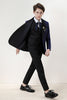 Load image into Gallery viewer, Sparkly Navy Slim Fit Boys&#39; 3-Piece Formal Suit Set