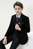 Load image into Gallery viewer, Sparkly Black Slim Fit Boys&#39; 3-Piece Formal Suit Set