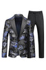 Load image into Gallery viewer, Men&#39;s Red Printed Peak Lapel 2-Piece Homecoming Suits