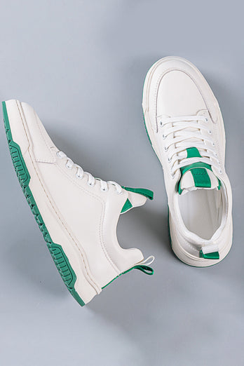 White Leather Fashion Slip-on Sports Shoes
