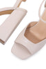 Load image into Gallery viewer, Ivory Chunky Heeled Ankle Strap Platform Sandal