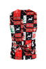 Load image into Gallery viewer, Black Red Printed Men&#39;s Christmas Suit Vest