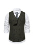 Load image into Gallery viewer, Black Retro Double Breasted Shawl Lapel Men&#39;s Suit Vest