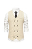 Load image into Gallery viewer, Khaki Retro Lapel Single-breasted Men&#39;s Suit Vest