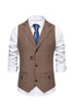 Load image into Gallery viewer, Retro Lapel Single Breasted Blue Men&#39;s Suit Vest