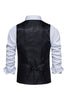 Load image into Gallery viewer, Black Retro Thick Single Breasted Plus Size Men&#39;s Suit Vest