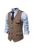 Load image into Gallery viewer, Black Retro Thick Single Breasted Plus Size Men&#39;s Suit Vest