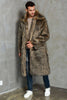Load image into Gallery viewer, Brown Lapel Neck Long Faux Fur Men Coat