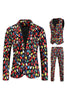 Load image into Gallery viewer, Notched Lapel One Button Colorful Christmas Men&#39;s Suits