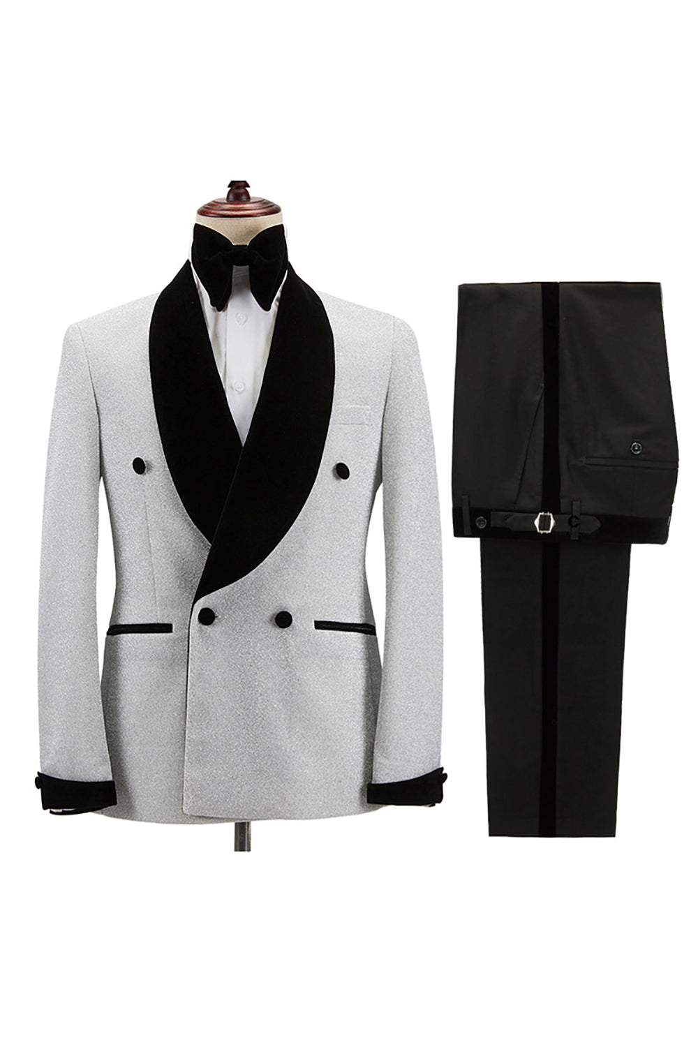 White 2 Piece Shawl Lapel Men's Suits
