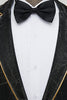 Load image into Gallery viewer, Silm Fit Notched Lapel One Button Black Men&#39;s Prom Suits