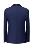 Royal Blue 3 Piece Shawl Lapel Men's Prom Suits