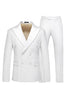 Load image into Gallery viewer, White Double Breasted 2 Piece Lapel Men&#39;s Formal Suits