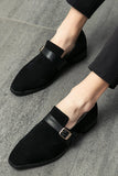 Black Slip-On Monk Men's Shoes