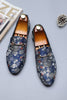 Load image into Gallery viewer, Yellow Jacquard Slip-On Men&#39;s Party Shoes