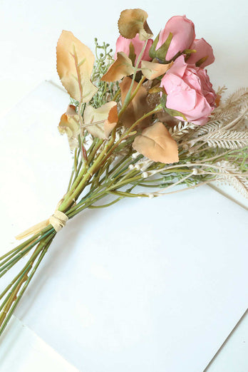 Straw Flowers Wedding Bouquet