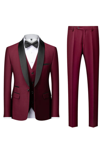 Royce Bridal|Black Jacquard Peaked Lapel Three Pieces Prom Suits One Button Slim Fit Formal Business Suit Wedding Groom Dinner Party Tuxedo 524 Grande