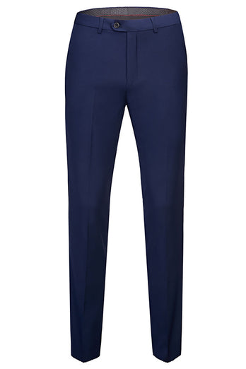 Navy Blue 3 Pieces Slim Fit Casual Tuxedo Suits