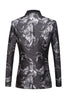 Load image into Gallery viewer, Grey Jacquard Blazer for Men