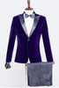 Load image into Gallery viewer, Black Two-Pieces Velvet Men&#39;s Tuxedo for Party
