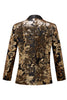 Load image into Gallery viewer, Golden Flower Shaped Sequins Men&#39;s Blazer