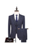 Load image into Gallery viewer, Grey Pinstripe Notched Lapel Men&#39;s 2 Pieces Suits