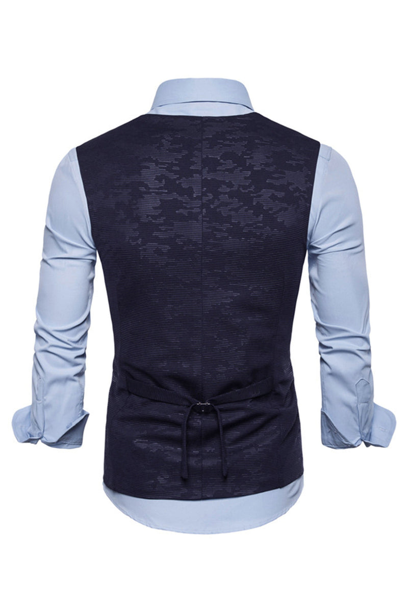 Load image into Gallery viewer, Black Double Breasted Men Vest with Shirt Accessories Set