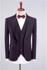 Load image into Gallery viewer, Purple 3-Pieces Men Suits