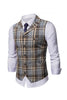 Load image into Gallery viewer, Check Single Breasted Grey Men&#39;s Casual Vest