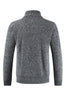 Load image into Gallery viewer, Burgundy Men&#39;s Casual Stand Collar Cardigan Zipper Cable Knitted Sweater