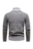 Load image into Gallery viewer, Burgundy Men&#39;s Casual Stand Collar Sweater