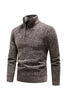 Load image into Gallery viewer, Burgundy Men&#39;s Casual Stand Collar Sweater