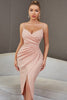 Load image into Gallery viewer, Blush Bodycon Spaghetti Straps Cocktail Dress with Slit