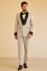 Load image into Gallery viewer, Grey Shawl Lapel Double Breasted 2 Piece Men&#39;s Suits