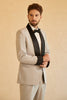 Load image into Gallery viewer, Grey Shawl Lapel Double Breasted 2 Piece Men&#39;s Suits
