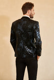 Single-Breasted Two-Button Printed Men's Blazer